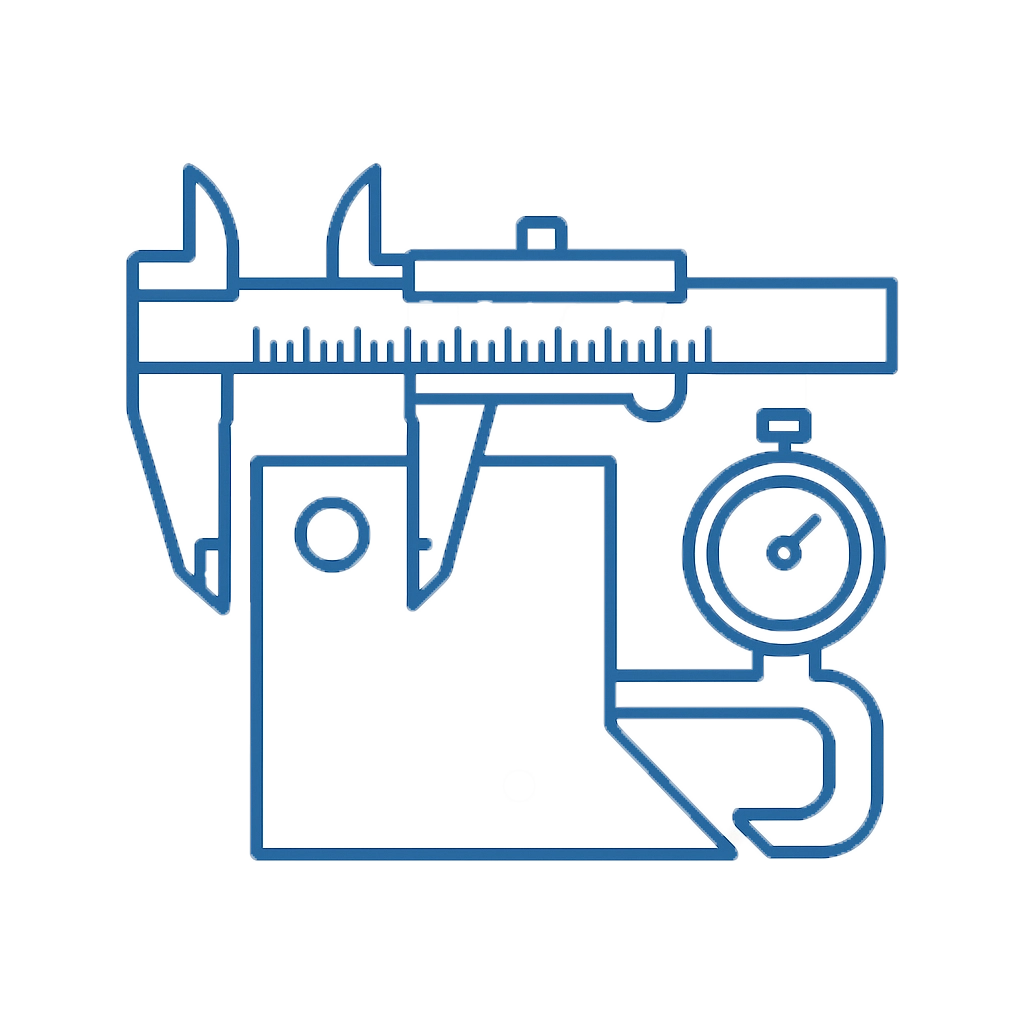 representing first article inspection with checks for key dimensions, edge quality, and material thickness consistency.