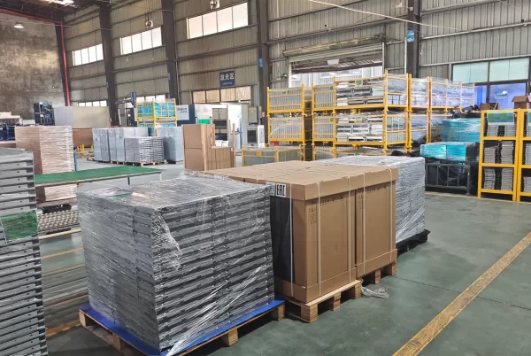 Assembly-ready metal stamped parts packed for shipment