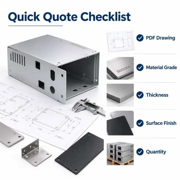 Quick quote checklist for custom sheet metal fabrication