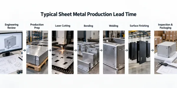 Typical production lead time for custom sheet metal fabrication