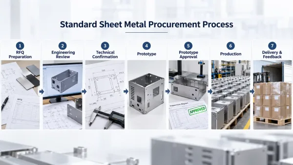 Standard procurement process for custom sheet metal fabrication
