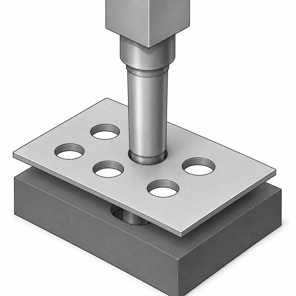 Punching sheet metal process