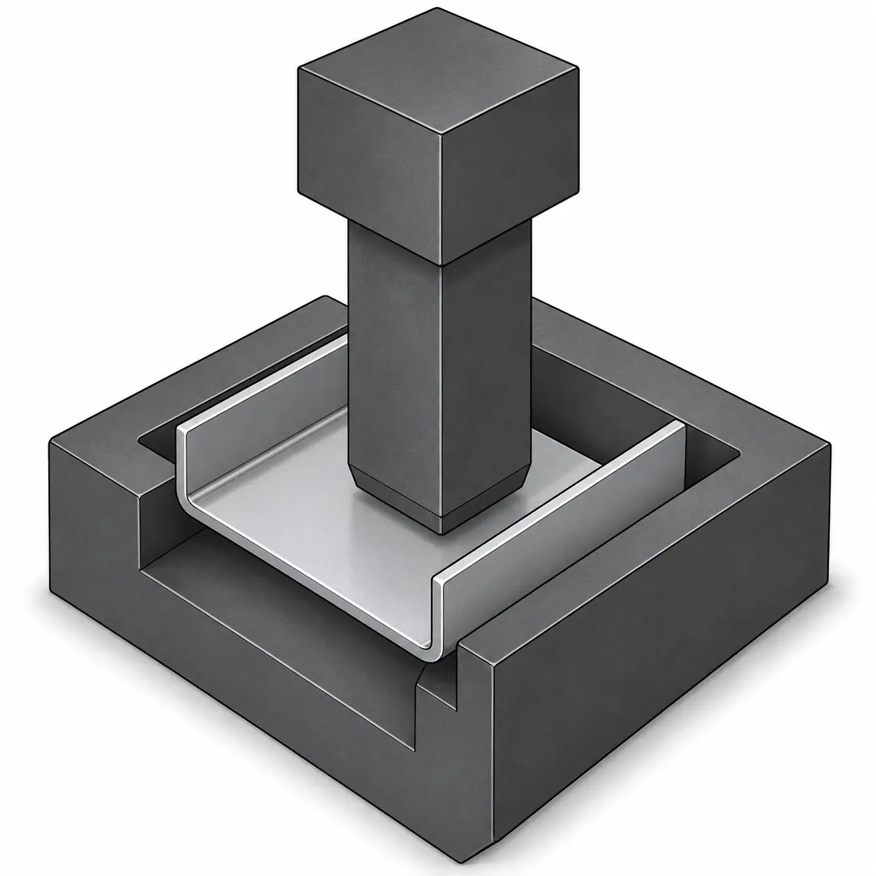 Sheet metal flanging or bending process