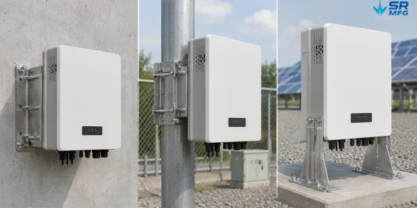 Wall-mounted pole-mounted and ground-mounted solar inverter bracket comparison