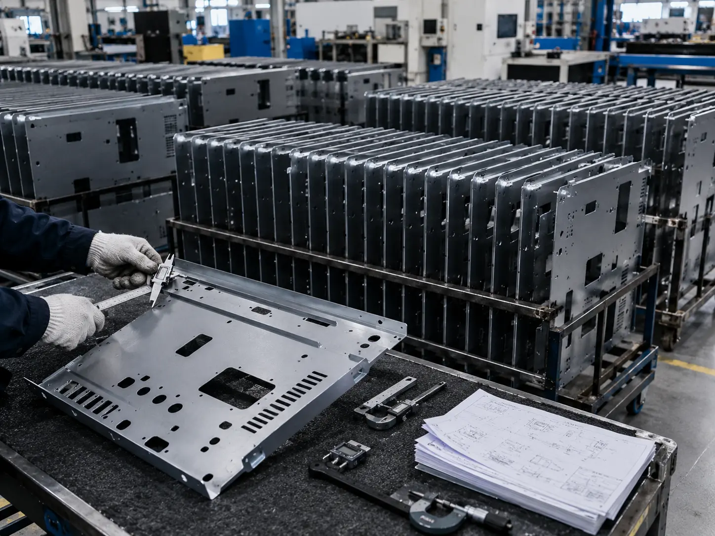 High-volume automation equipment panels and mounting plates