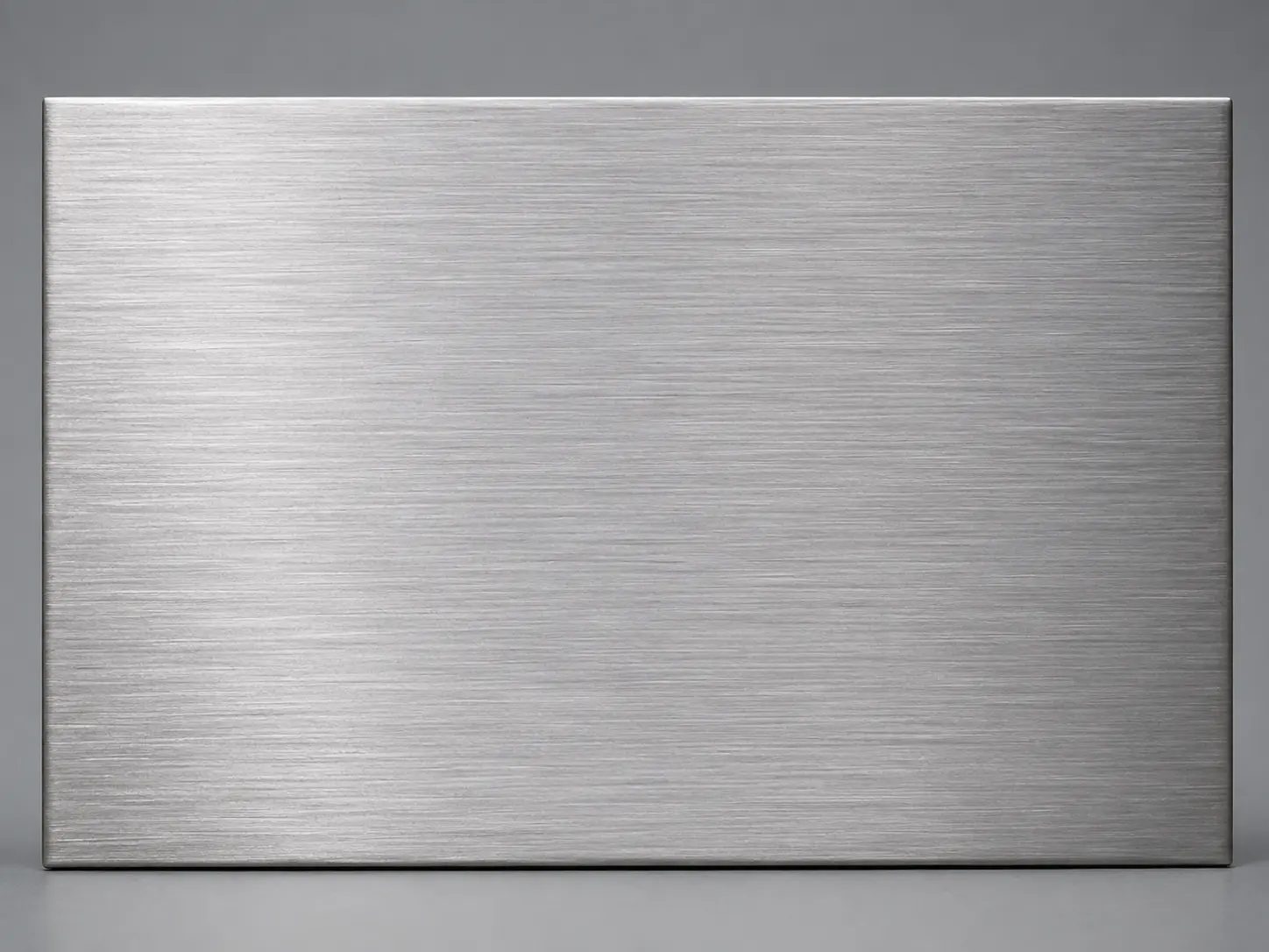 Metal panel with linear brushed directional grain finish