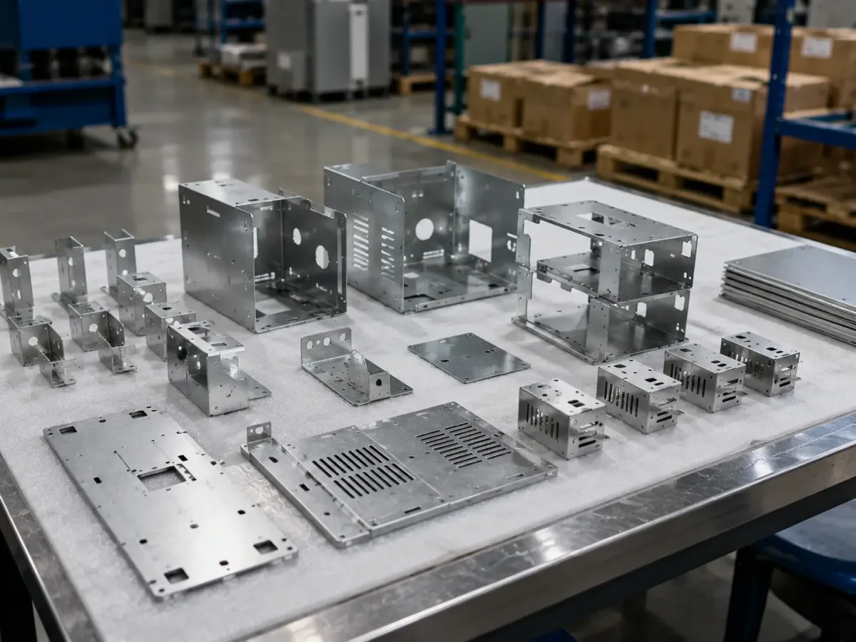 Small-batch sheet metal parts and prototype build arranged to show controlled investment and reduced production risk