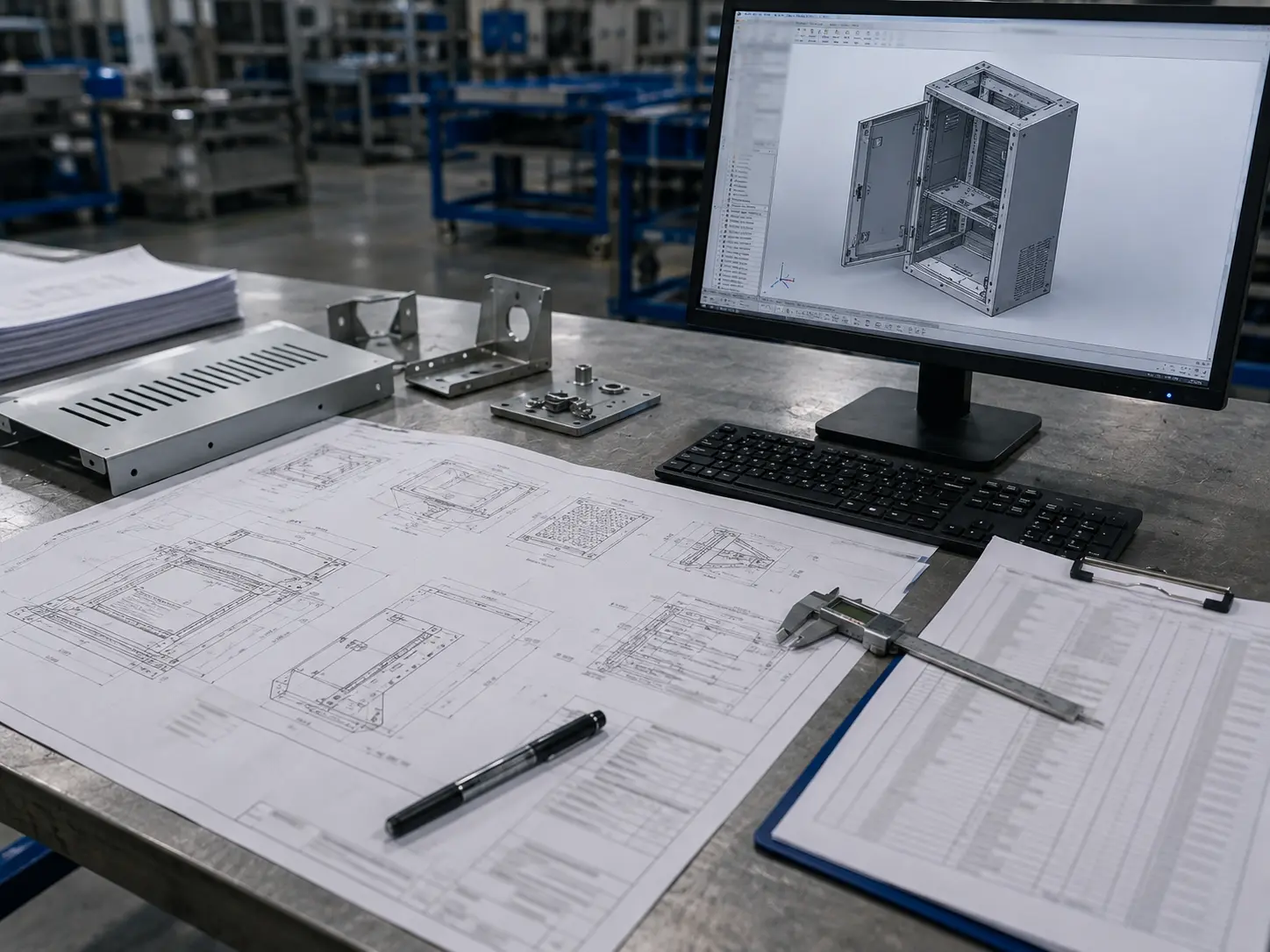 Drawing and BOM review for metal assembly