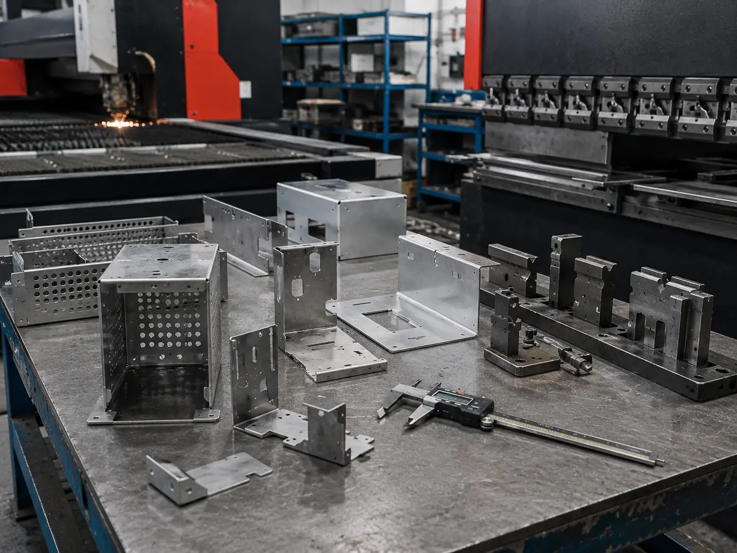 Sheet metal parts produced with minimal dedicated tooling