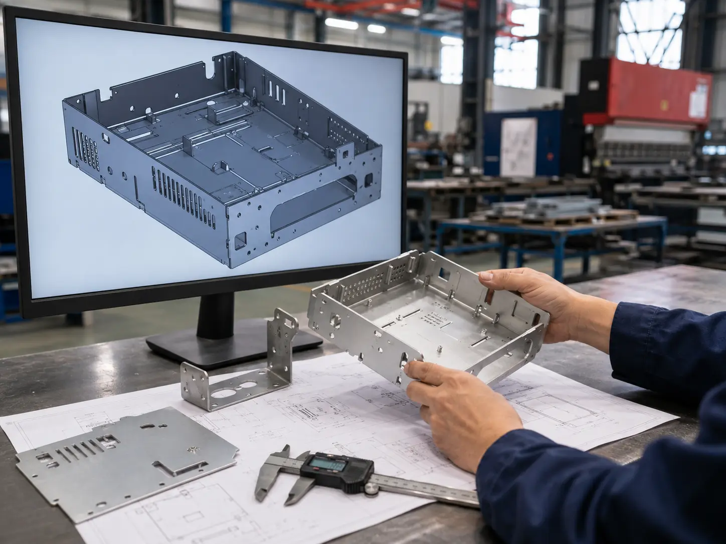 Sheet metal engineering and DFM review using CAD design software