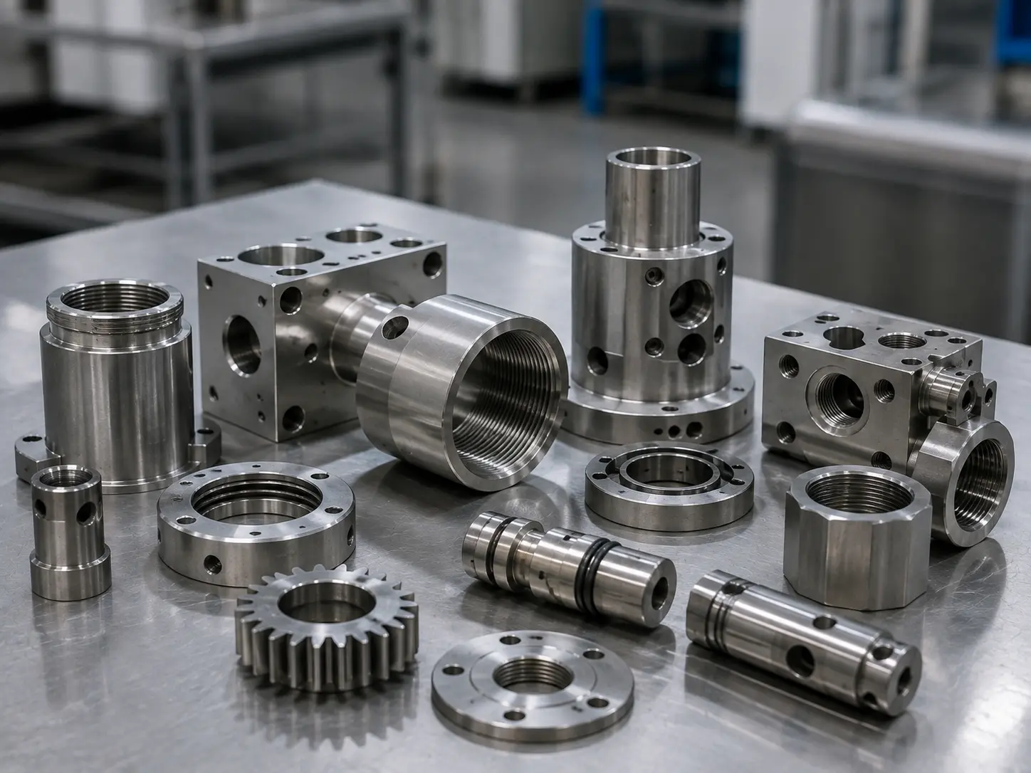 Precision machined metal parts cleaned by ultrasonic cleaning