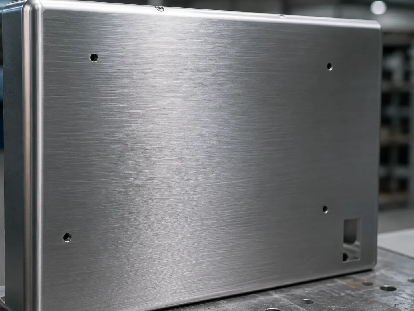 Metal panel with restored surface grain over blended weld area