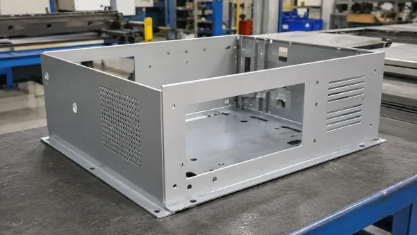 Deburred sheet metal enclosure with smooth edges for safer handling and assembly