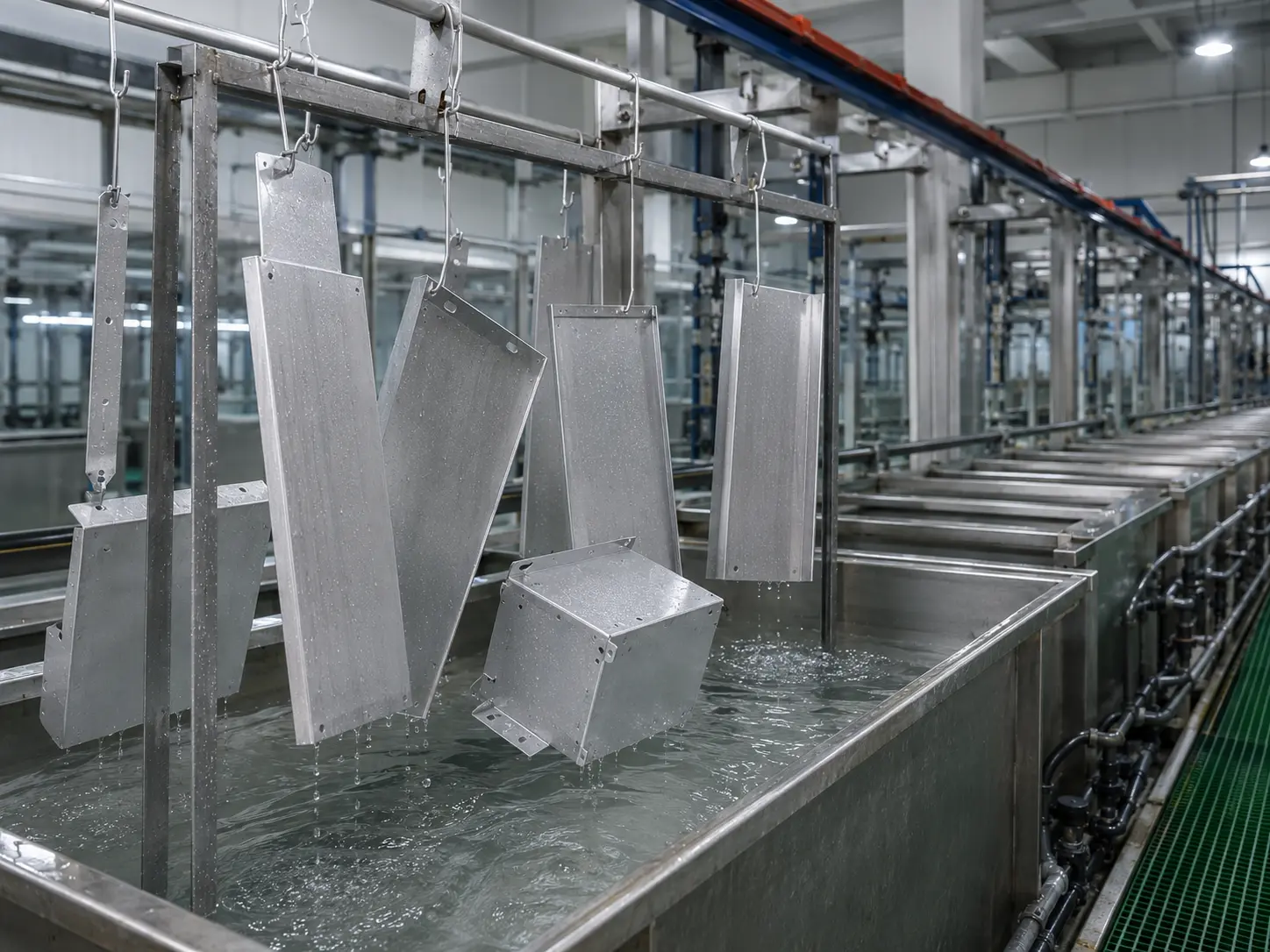 Cleaning and pretreatment of aluminum parts before anodizing