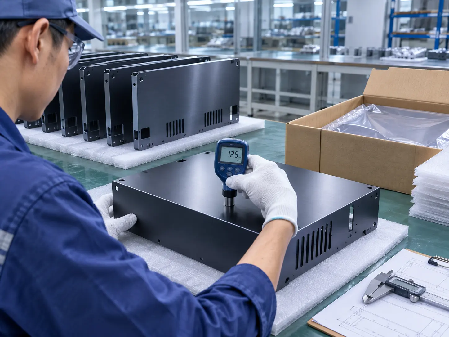 Final inspection and packing of anodized aluminum parts