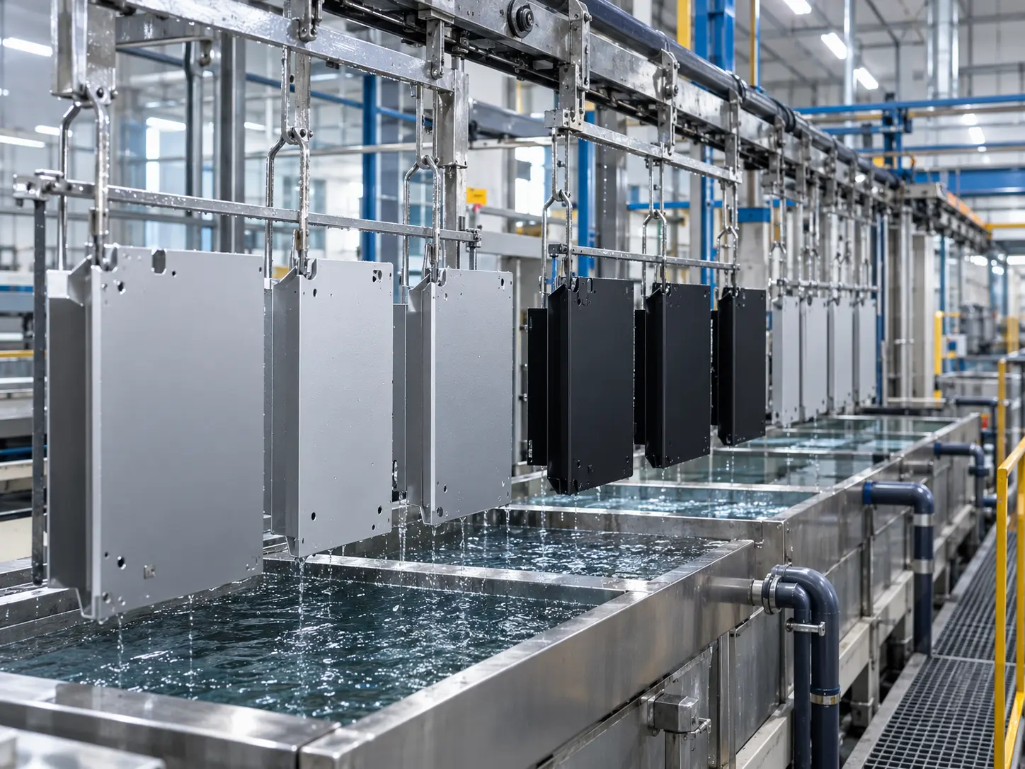 Sealing and final rinsing process for anodized aluminum parts