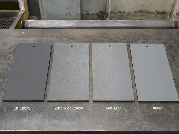 Comparison of epoxy zinc rich self etch and alkyd primers for carbon steel