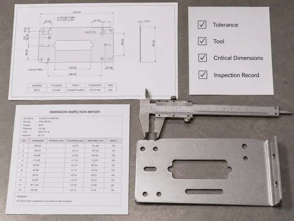 Dimensional inspection review checklist for engineers and buyers