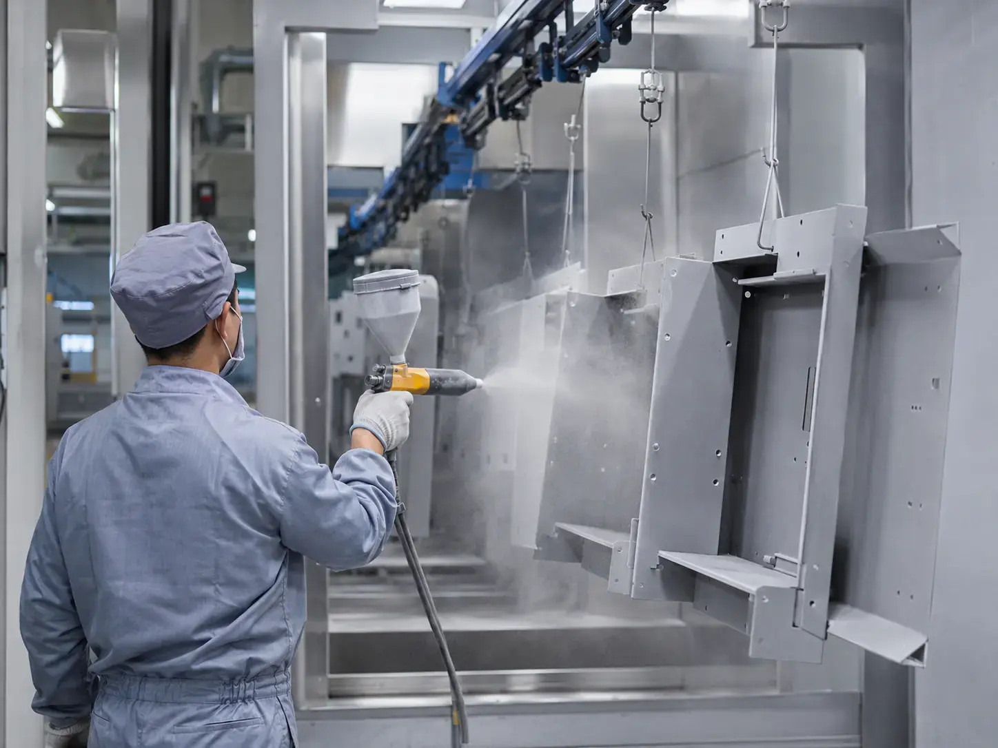 Electrostatic powder spraying