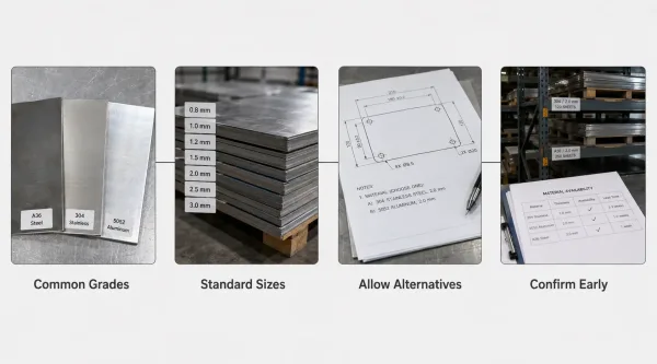 How to improve material availability for custom parts