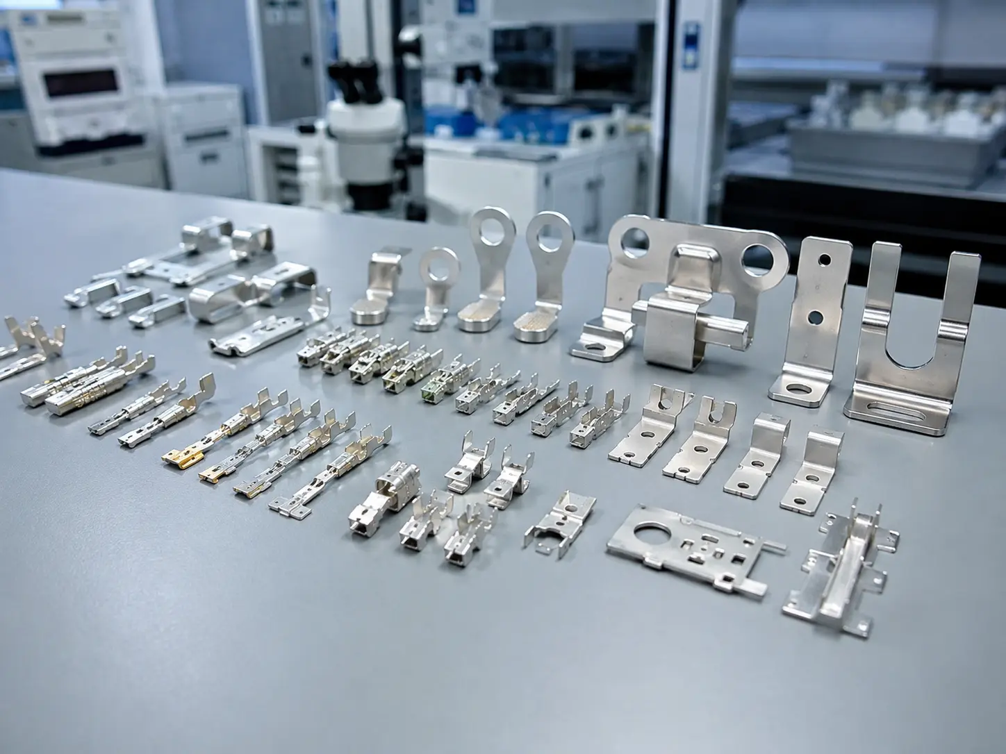 Plated electrical contact parts with clean conductive surfaces