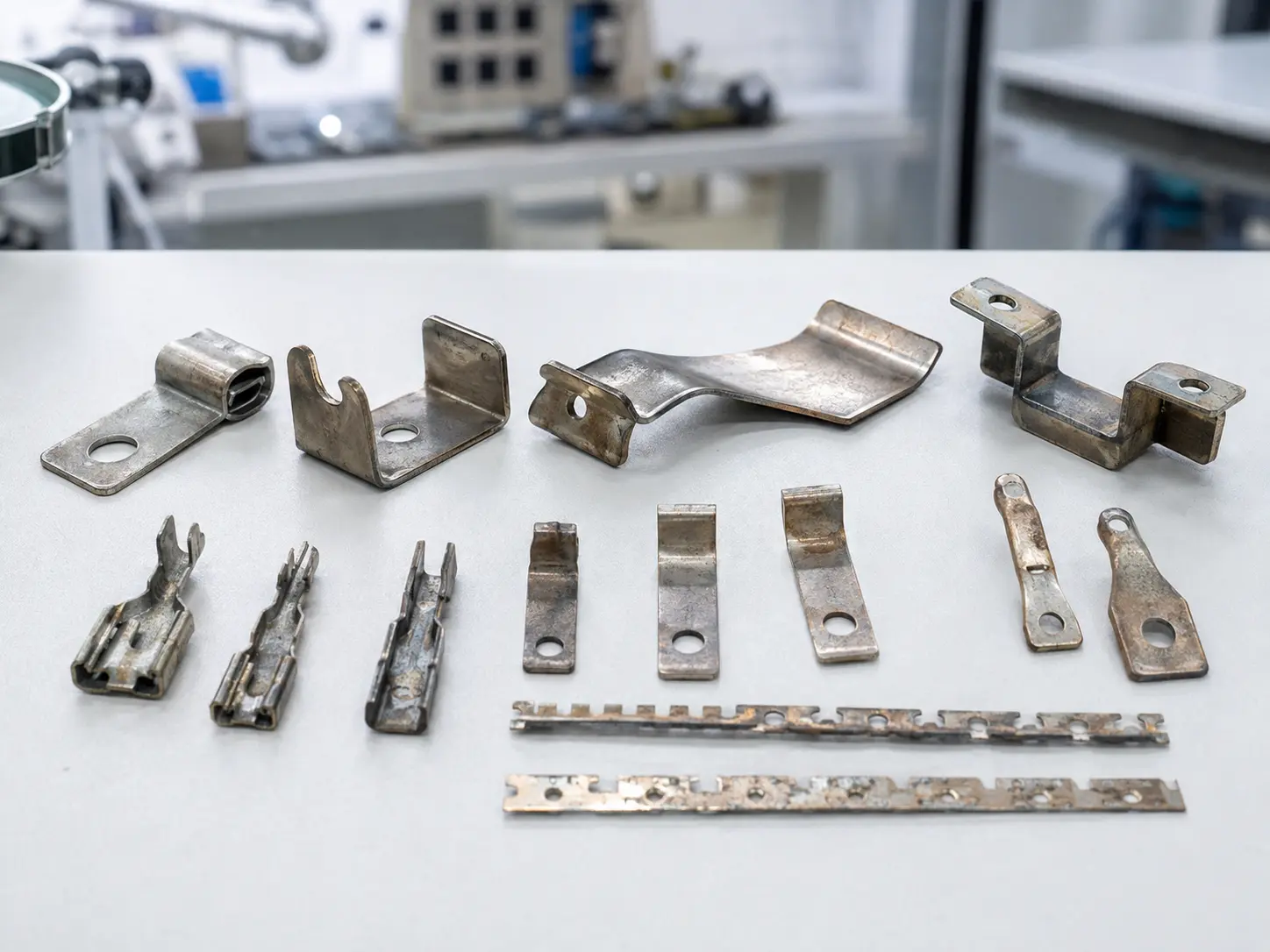 Unplated electrical contact parts with oxidation and unstable contact surfaces