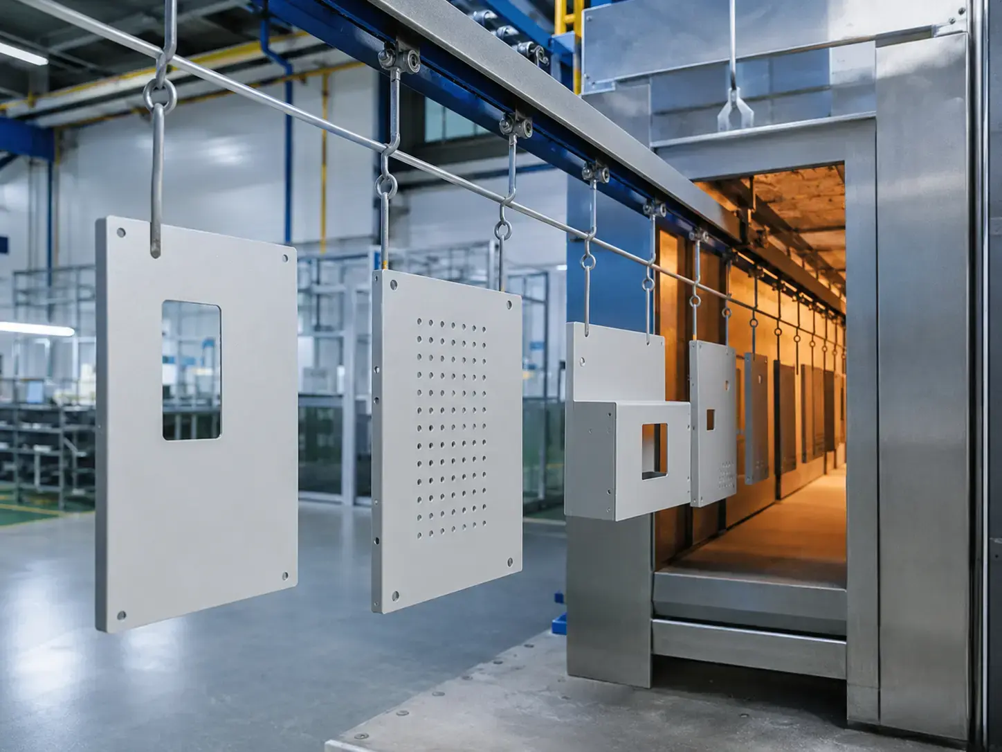 Powder coating oven curing
