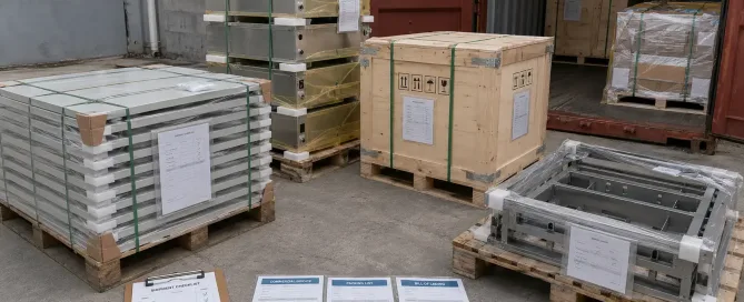 Sheet metal export shipping checklist for parts shipped from China