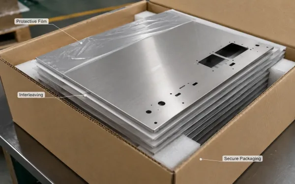 Protective film and packaging for no-scratch sheet metal surfaces