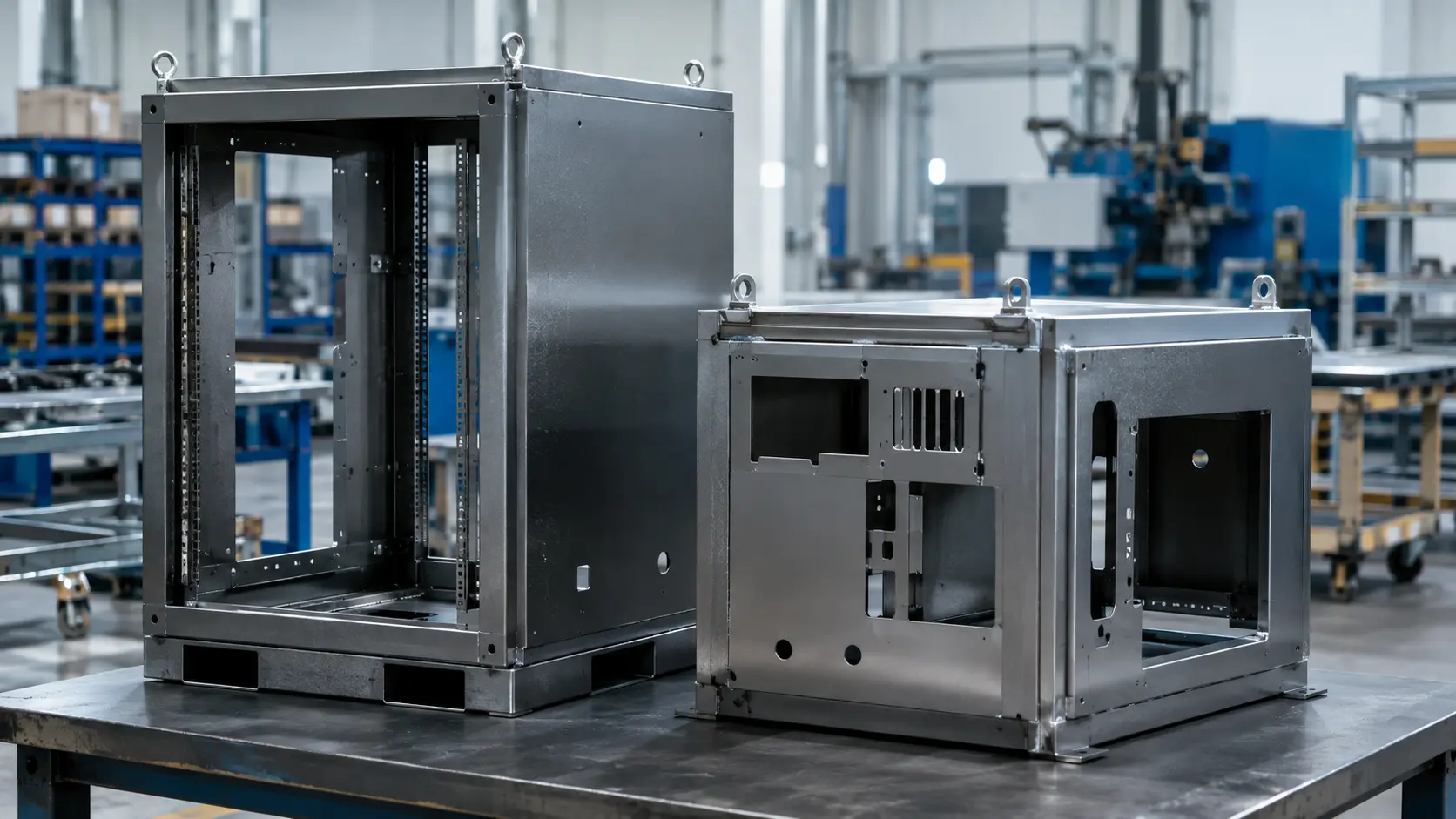 sheet-metal-welding-applications-fabricated-enclosures Welded sheet metal enclosure and fabricated assemblies for industrial applications