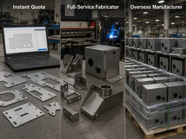 Comparison of instant quote platforms full service fabricators and overseas laser cutting manufacturers