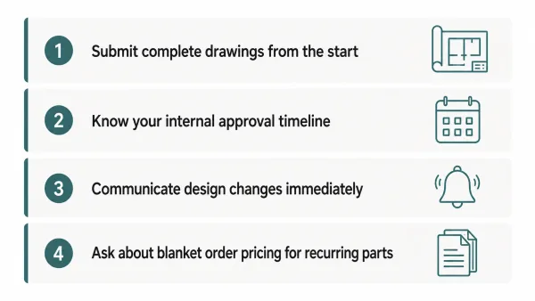 A checklist-style graphic with four practical tips to make the most of a quote validity period