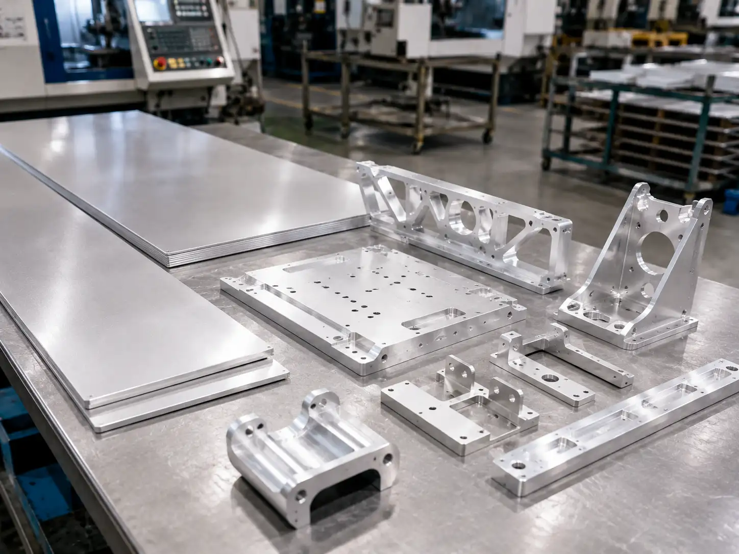 AA 7075-T6 Aluminum for High-Strength Structural Fabrication AA 7075-T6 aluminum plate and fabricated structural parts for high-strength metal fabrication