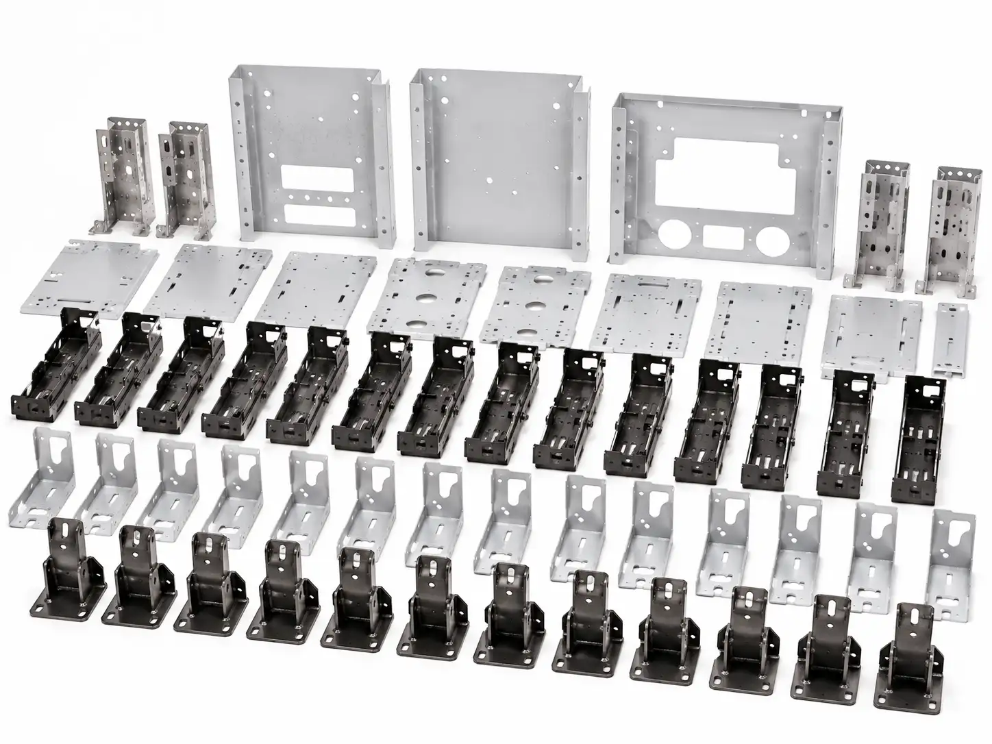 Batch production of structural sheet metal parts for industrial automation equipment