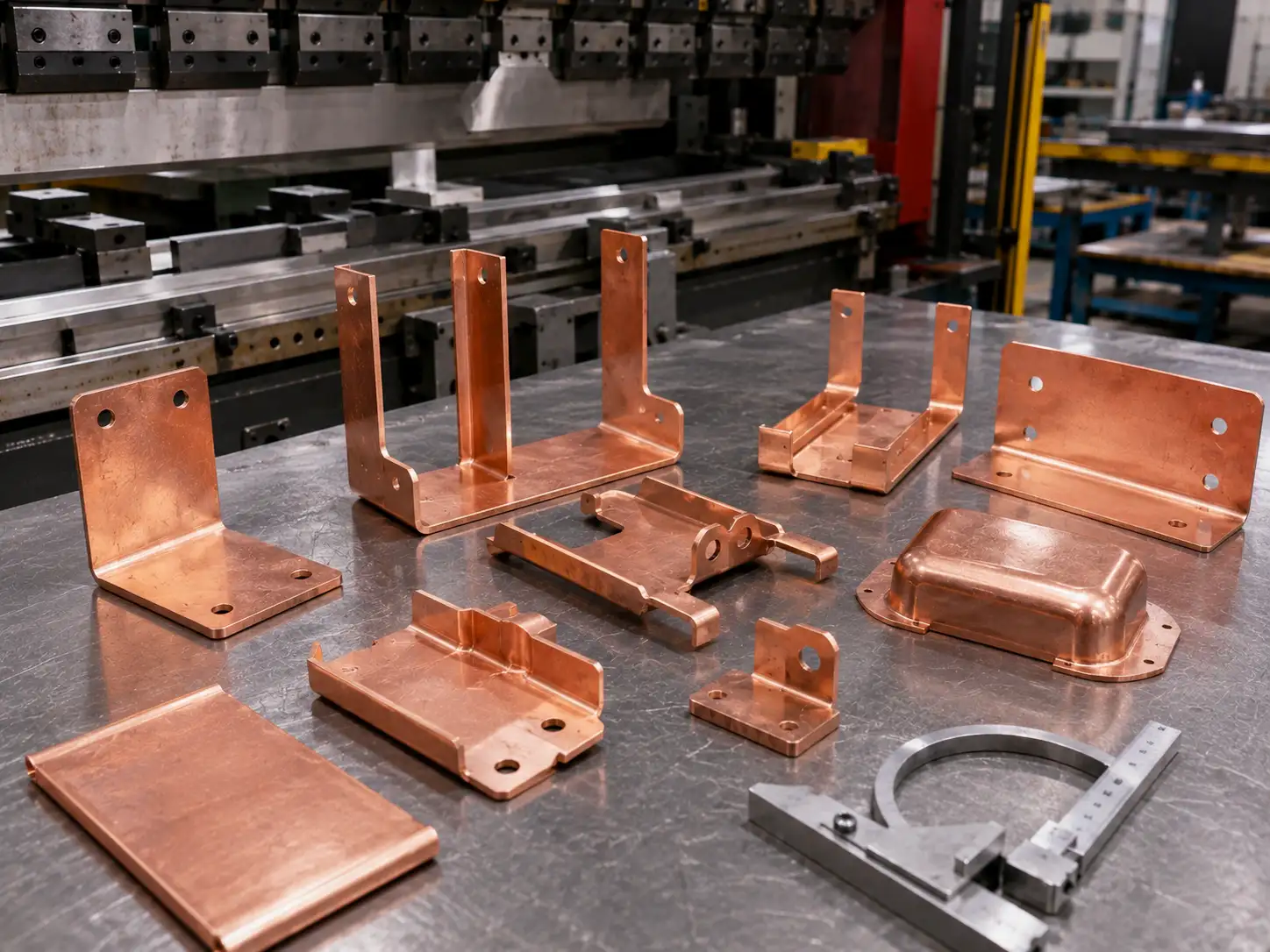 Bending and Forming of T2 and T3 Pure Copper T2 and T3 pure copper sheet parts showing bending and forming performance