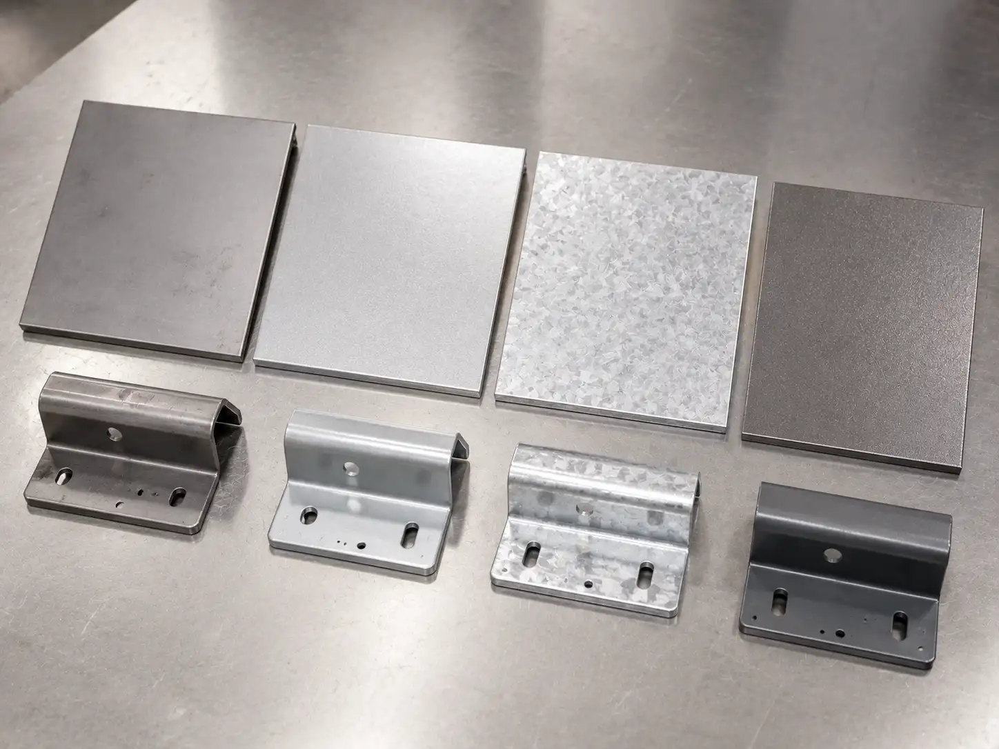 Comparison of Electro-Galvanized Steel and Other Sheet Metal Materials Visual comparison of electro-galvanized steel, cold-rolled steel and hot-dip galvanized steel for sheet metal fabrication