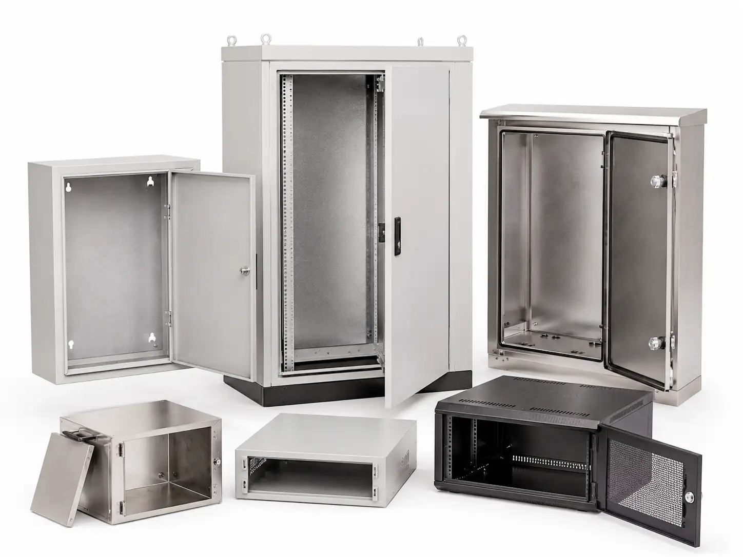 Custom sheet metal electrical enclosures, control cabinets and distribution boxes