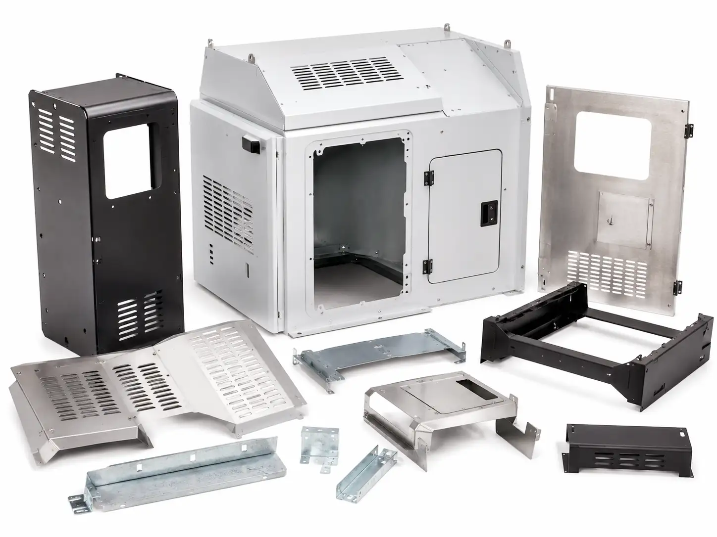 Custom sheet metal equipment covers and protective structures for industrial automation
