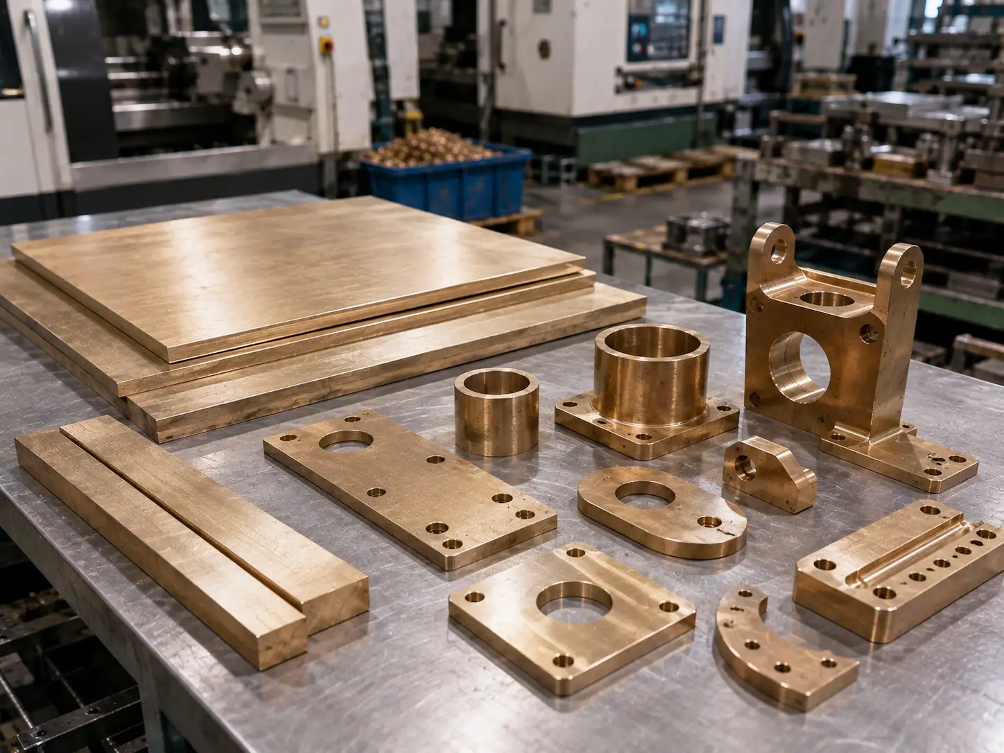 QAl9-4 Aluminum Bronze for High-Strength Metal Fabrication QAl9-4 aluminum bronze material and fabricated parts used for high-strength wear-resistant metal applications