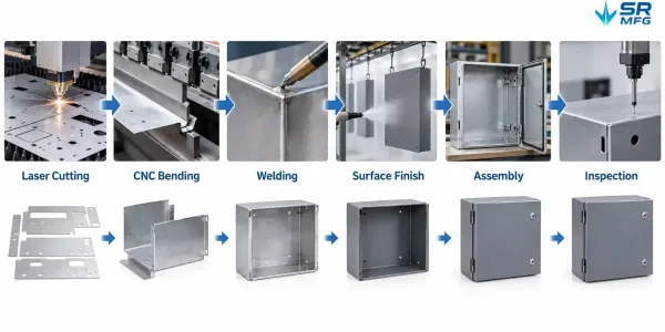Blechfertigungsprozess für kundenspezifische Solar-Combiner-Box-Gehäuse