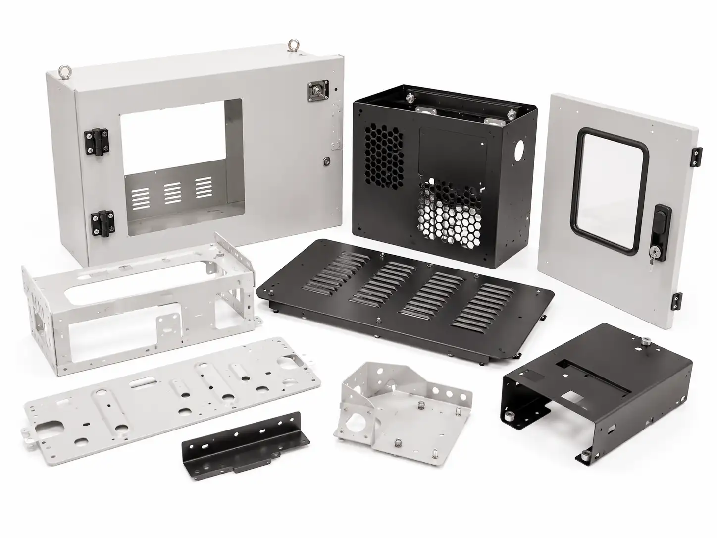 Surface finished and pre-assembled sheet metal parts for industrial automation equipment