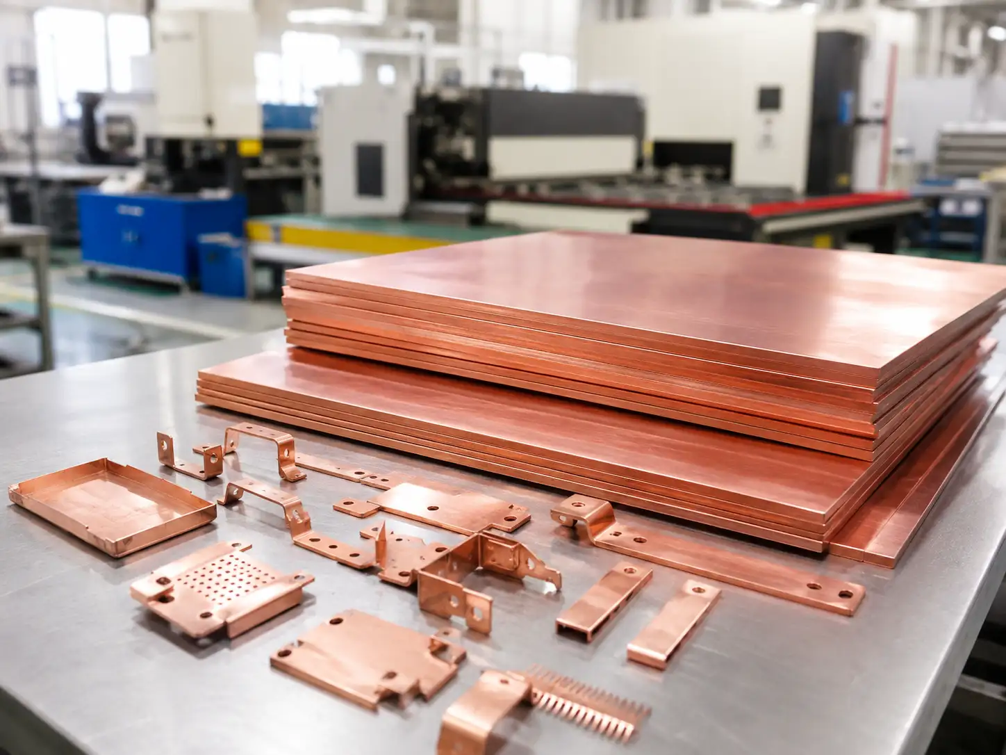 T2 and T3 Pure Copper for Metal Fabrication T2 and T3 pure copper sheet and fabricated parts used in precision metal fabrication