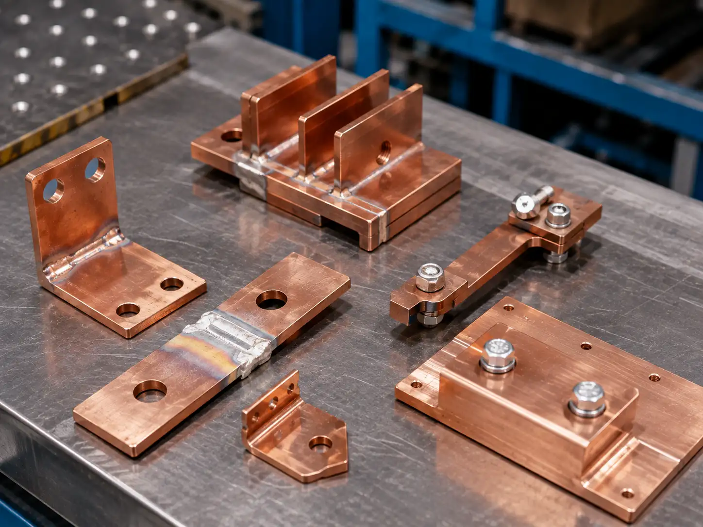 Welding Brazing and Assembly of T2 and T3 Pure Copper T2 and T3 pure copper parts assembled by brazing soldering and mechanical fastening