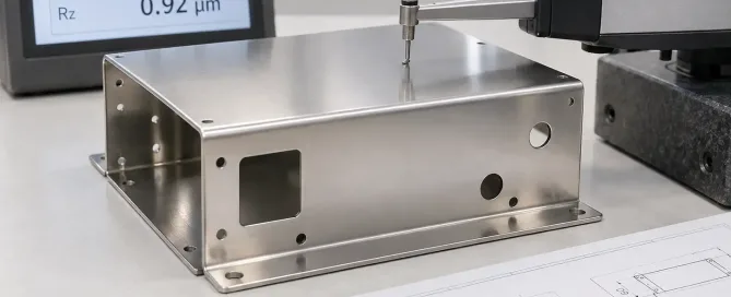 Electropolished sheet metal surface roughness inspection with profilometer