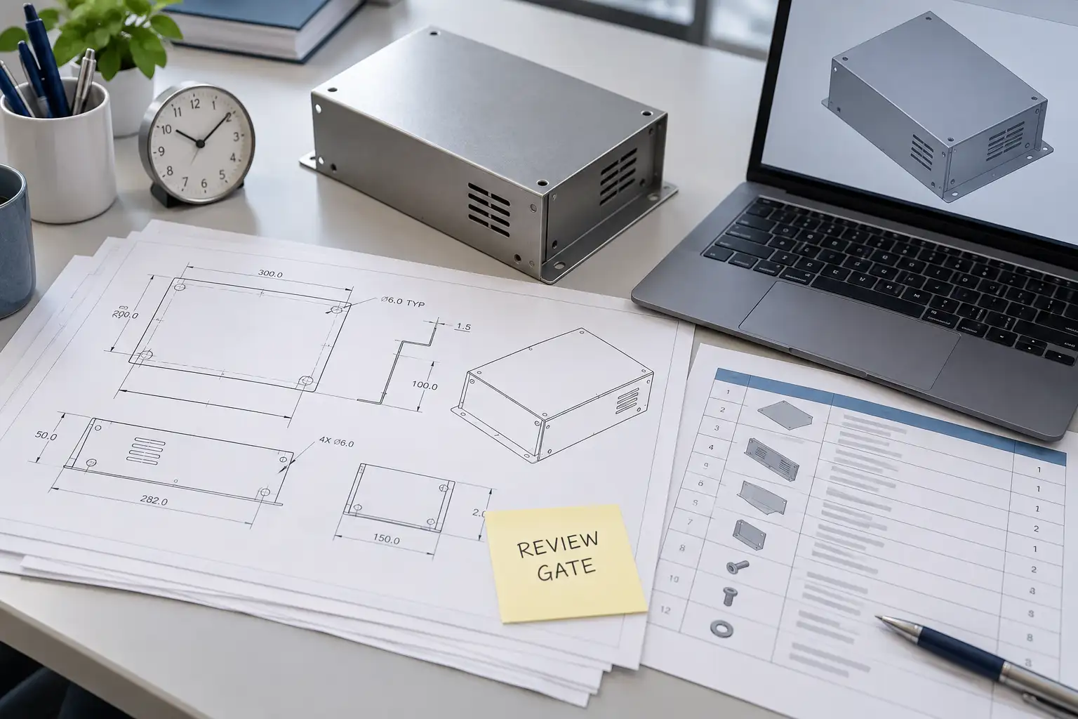 Engineering review time featured image of pre-production document package