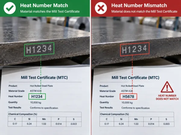 Vergleich korrekter Schmelzennummern-Übereinstimmung versus Folgen inkorrekter Übereinstimmung