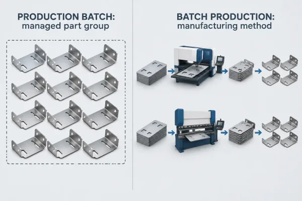 The same batch number printed on part labels, carton tags, and a quality report
