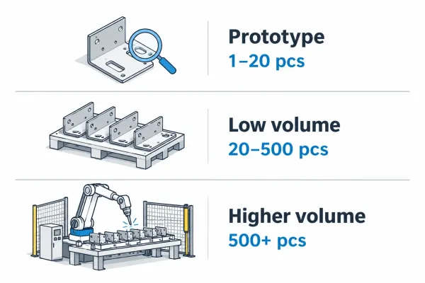 Step chart showing unit price dropping at quantity tiers