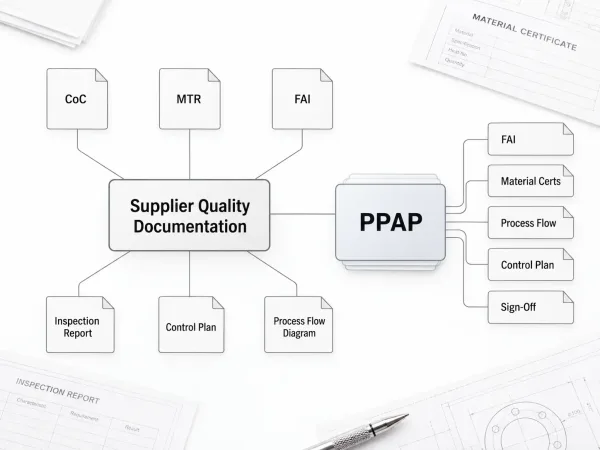 Structure of supplier quality documentation for OEM fabrication projects